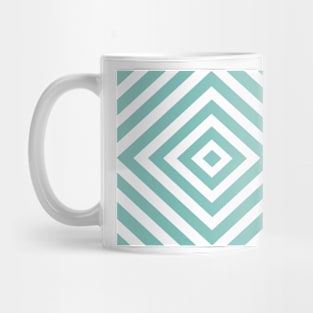 Abstract geometric pattern - blue and white. Mug